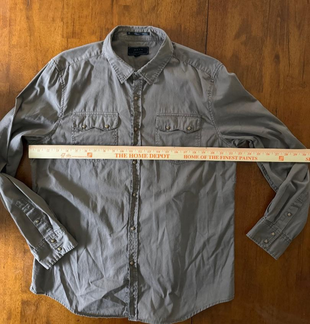 Mens 21 Men Classic Long Sleeve Snap Up Shirt, Size XL